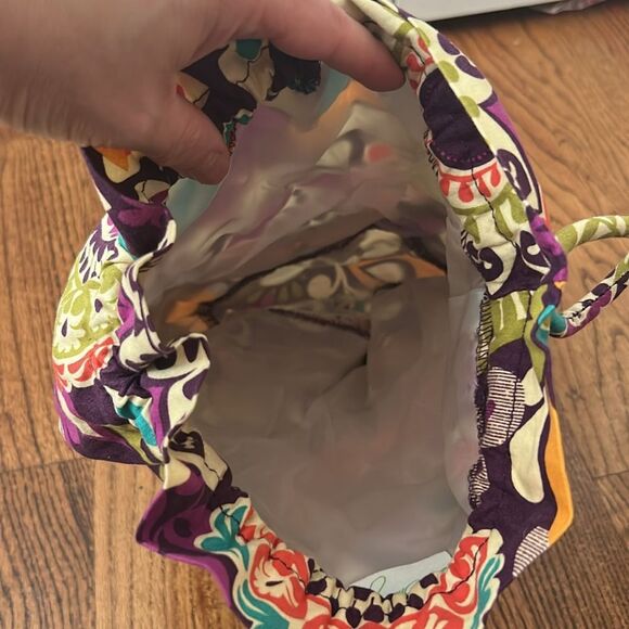Vera Bradley Plum Crazy Drawstring Bag - Picture 3 of 4